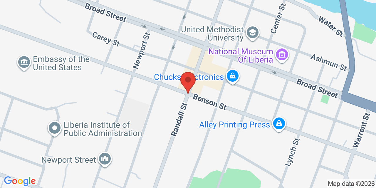 Map of Dove 97/98 Training Hub, Monrovia, Liberia