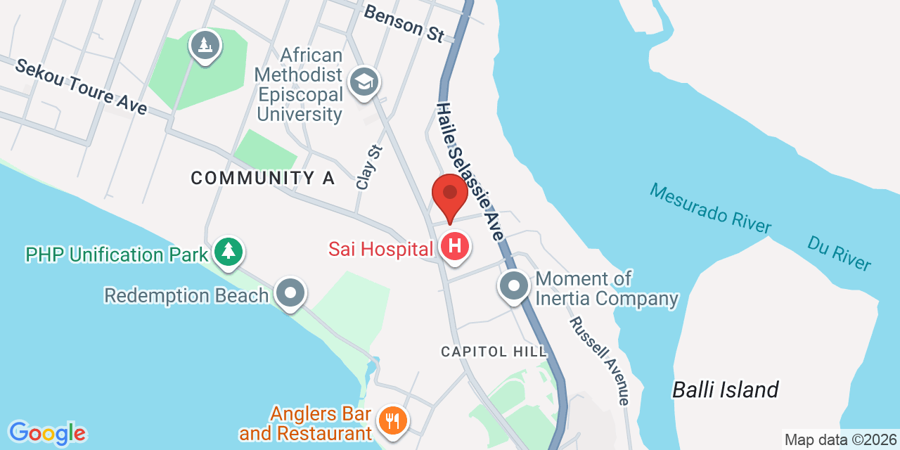 Map of Seventh Day Adventist High School Library, Monrovia, Liberia