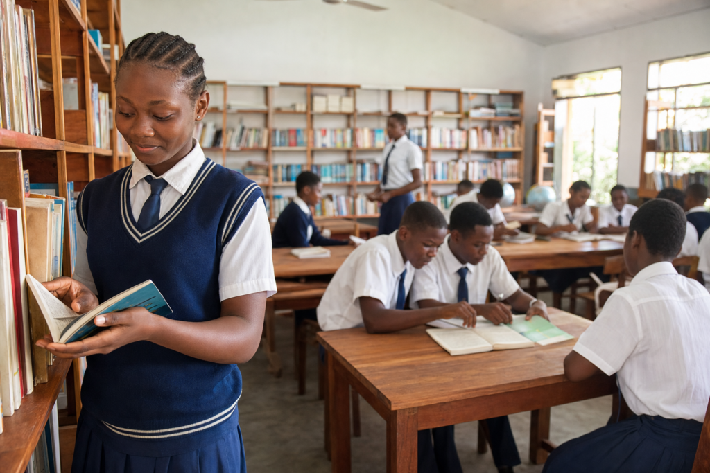 Students studying