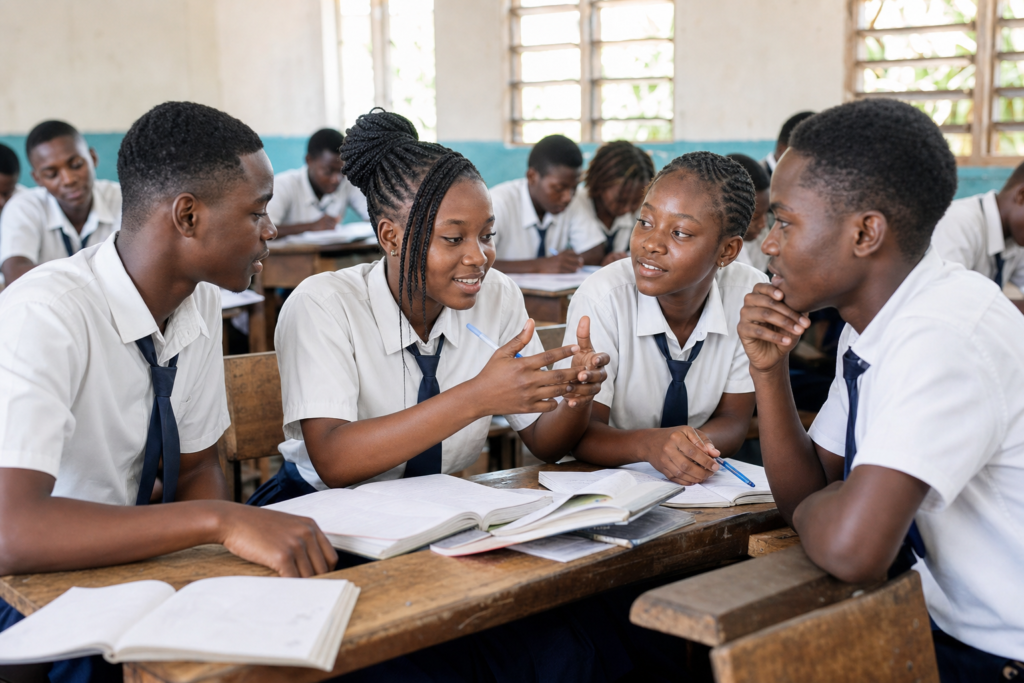 Students studying