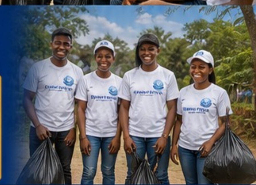 Volunteers working together in the community
